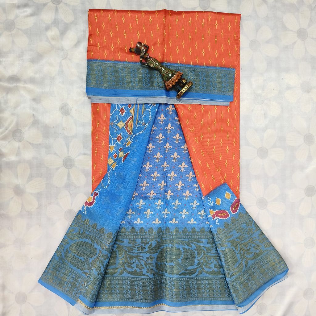 Poochampally Saree With Blouse