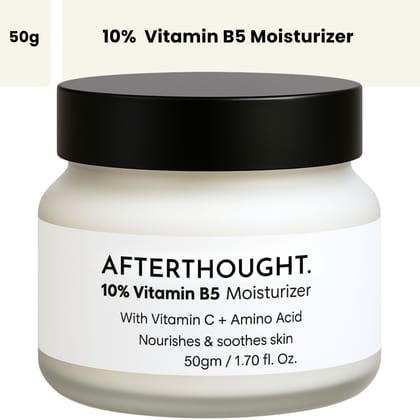 Afterthought Face Moisturizer with 10% Vitamin B5 | Oil-Free | Enriched with Vitamin C for Radiant Skin | for Oily and Combination Skin Types | for Men & Women | 50g