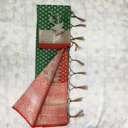 Tissue Silk Cotton Saree with Blouse