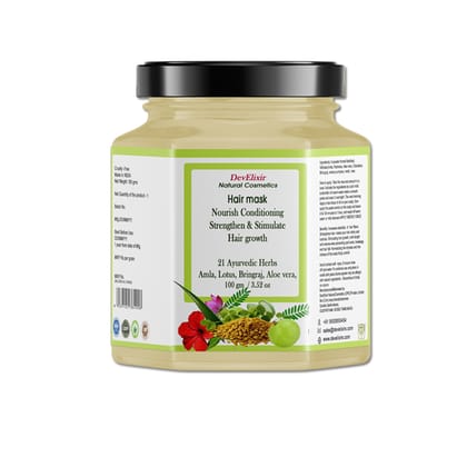 Revitalizing Hair Mask | Promote Healthy Growth and Scalp Wellness | Hair Pack Aloe Vera, Hibiscus, Bhringraj | 21 Ayurvedic herbs Powder