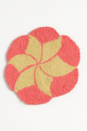 Blossom Petal Handcrafted Door Mat – Pink & Beige