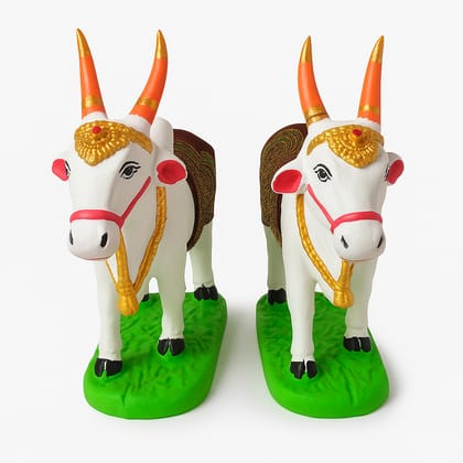 Divine Nandi Decor Duo – Handcrafted