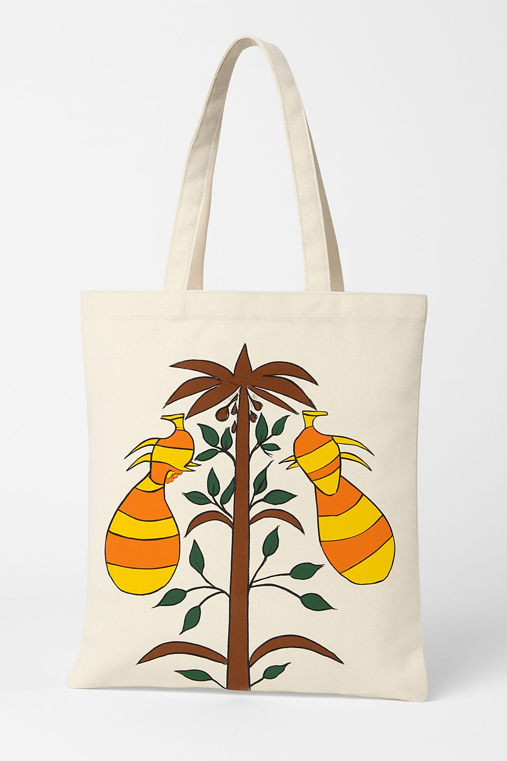 Sohrai Art Eco Tote – Hand-Painted Tribal Canvas