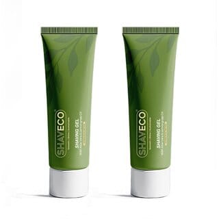 SHAVECO Natural Shaving Gel with Aloe Vera And Lemongrass 100gm Tube (Pack of 2), Plant Based Shaving Gel For Men