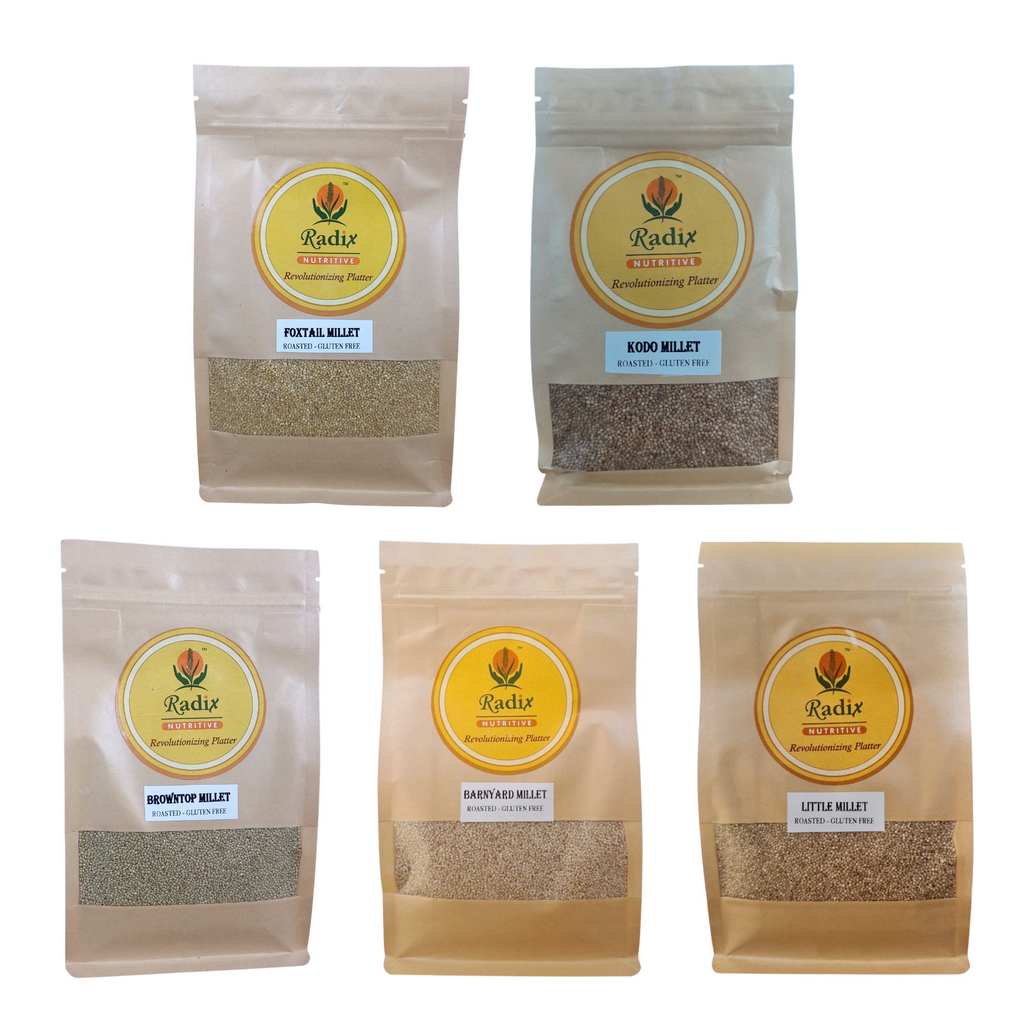 Radix Nutritive® Unpolished Small Millets. 500 gms. Natural Products