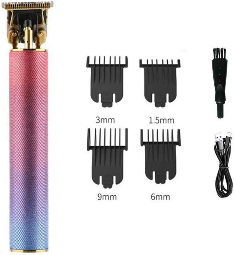  Hair Clippers for Men T-Blade Hair Trimmer 0mm Baldheaded Hair Clippers Zero Gapped Detail Beard Shaver Barbershop (colorful)