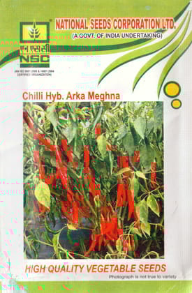 NSC Hyb Chilli, Arka Meghana Variety, 5 gm Seed Pouch NSC Hyb Chilli, Arka Meghana Variety, 5 gm Seed Pouch