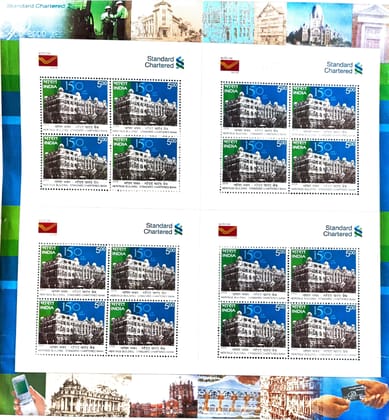 Shobhaphila's Indian Standard Chartered Sheetlets Stamp 2008