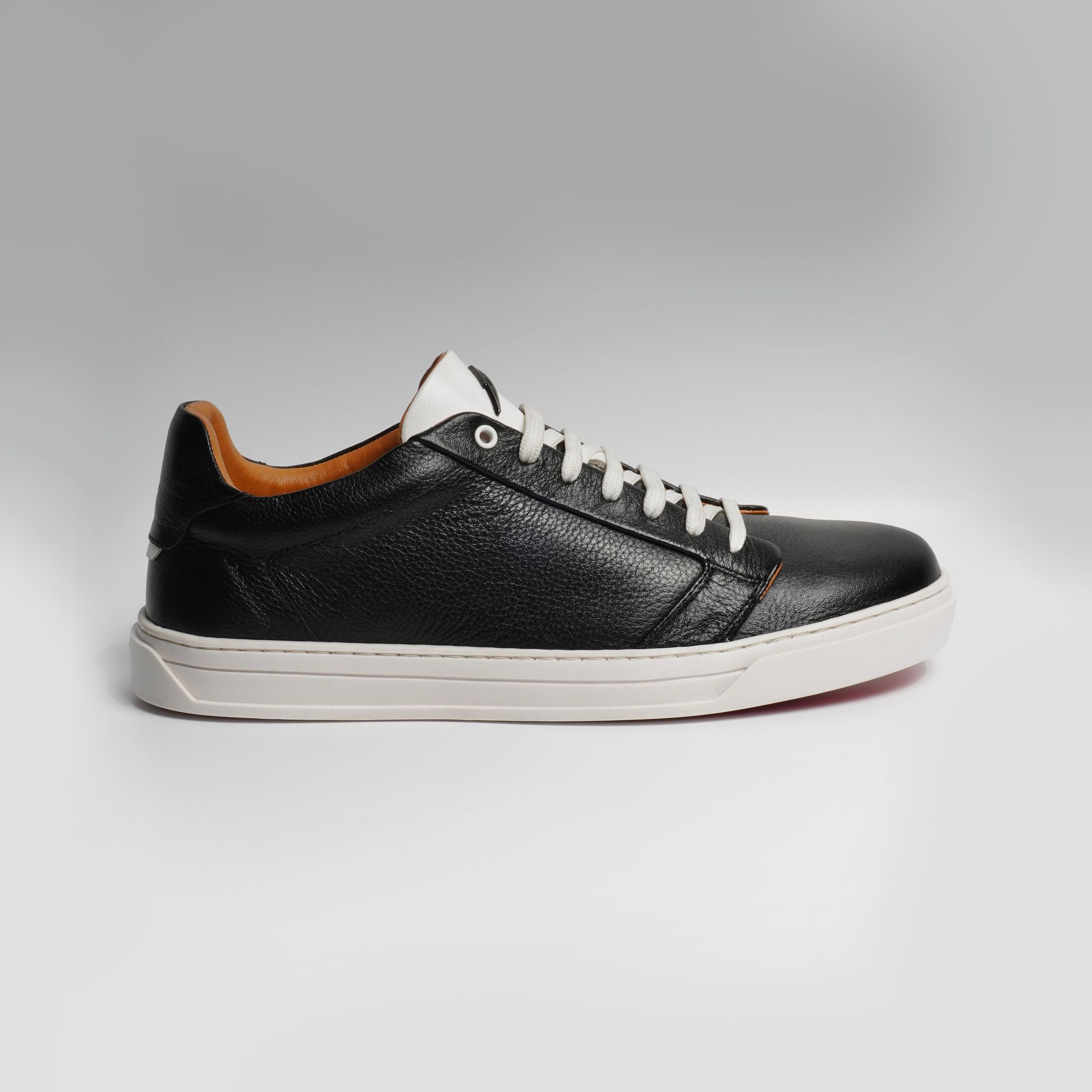 ZL II - BLACK - Black Low-Top Classic Leather Sneakers-6