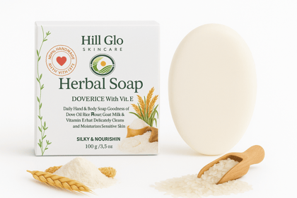 Hill Glo Soap – Dove Rice with Vitamin E (Pack of 4 x 100g)