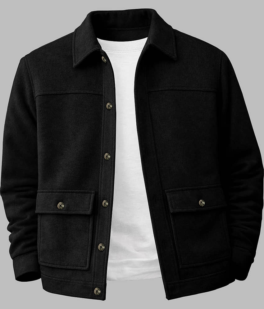 Eyebogler Polyester Men's Casual Jacket - Black ( Pack of 1 )