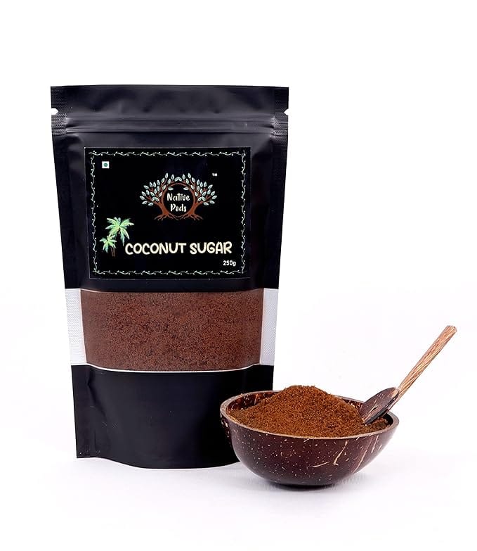 Organic Coconut Sugar 250gm - Native Pods Pure & Natural Coconut Jaggery Powder - Natural Sweetener