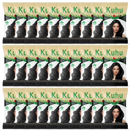 KUHU Herbal No Ammonia Hair Color Natural Black 