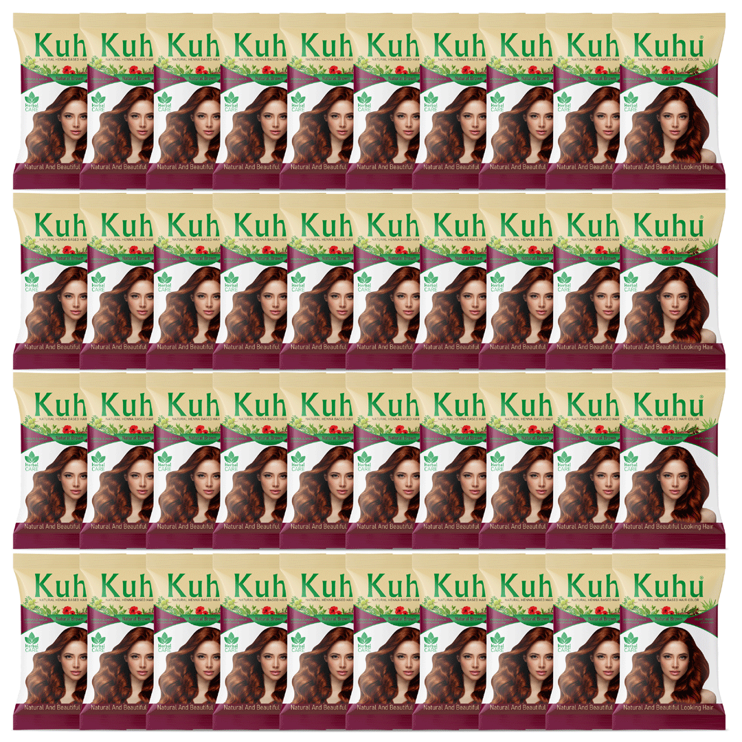KUHU Herbal No Ammonia Hair Color Natural Brown