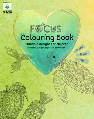 Fruits And Vegitables Colouring Mandala Book For Kids By S.V.Bharathi, Fun Learning And Colouring Book For Kids, Educational Copy Colouring Book For Toddlers, Creative Colouring Books