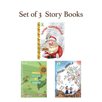 Story Book For Childeren (Set of 3 Books) For Age 7-12, Bedtime Story Books, Short English Stories with Colourful Pictures, Vocabulary & Fonts to Enhance Reading Skills