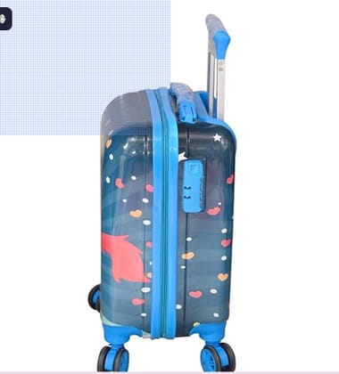 16 Inches Polycarbonate Unicorn Suitcase Trolley Luggage Bag With Spinner Wheels For Girl'S And Boy'S,32 Cm, Blue, Medium