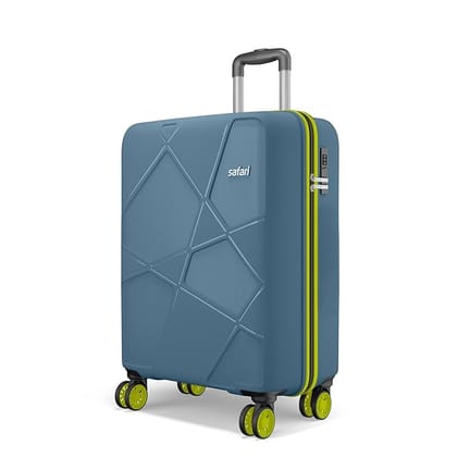 Neo 8 Wheels 55Cm Cabin Trolley Bag Hard Case Polypropylene, 360 Degree Wheeling Carry on Luggage for Men & Women, Travel Bag, Suitcase for Travel, Trolley Bags for Travel, Ink Blue