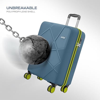 Neo 8 Wheels 55Cm Cabin Trolley Bag Hard Case Polypropylene, 360 Degree Wheeling Carry on Luggage for Men & Women, Travel Bag, Suitcase for Travel, Trolley Bags for Travel, Ink Blue