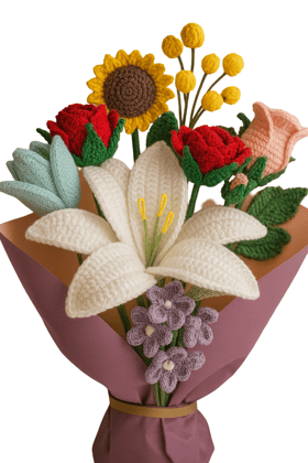 EverBloom Crochet Flower Bouquet