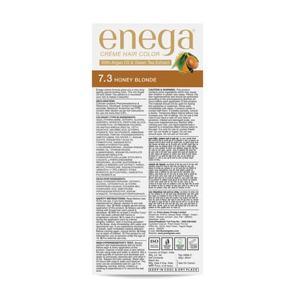 Enega nourishing no ammonia honey blonde cream hair color with argon oil& green tea extract 150ml