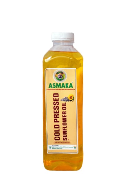 ASMAKA Cold Pressed Sunflower Oil - Healthy Cooking Oil, Rich in Antioxidants"