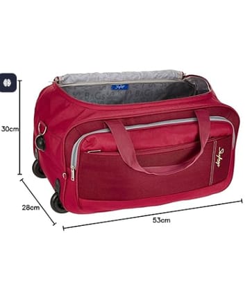 Polyester 52 cms Red Travel Duffle