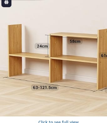 Adjustable Engineered Wood Bookshelf Storage Rack | Multipurpose DIY Display Stand for Living Room, Bedroom, Office | Light Oak | 121x61x24cm |