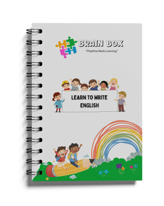 English - Learn To Write | Handwriting Practicing Notebook | Calligraphy | Regular Version | Brainbox India |