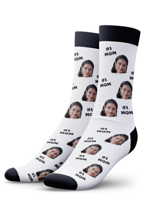 1 Pair Pack of Custom Photo Printed Socks