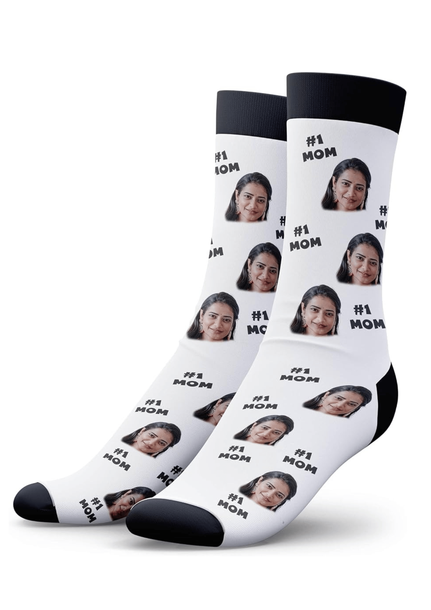 1 Pair Pack of Custom Photo Printed Socks