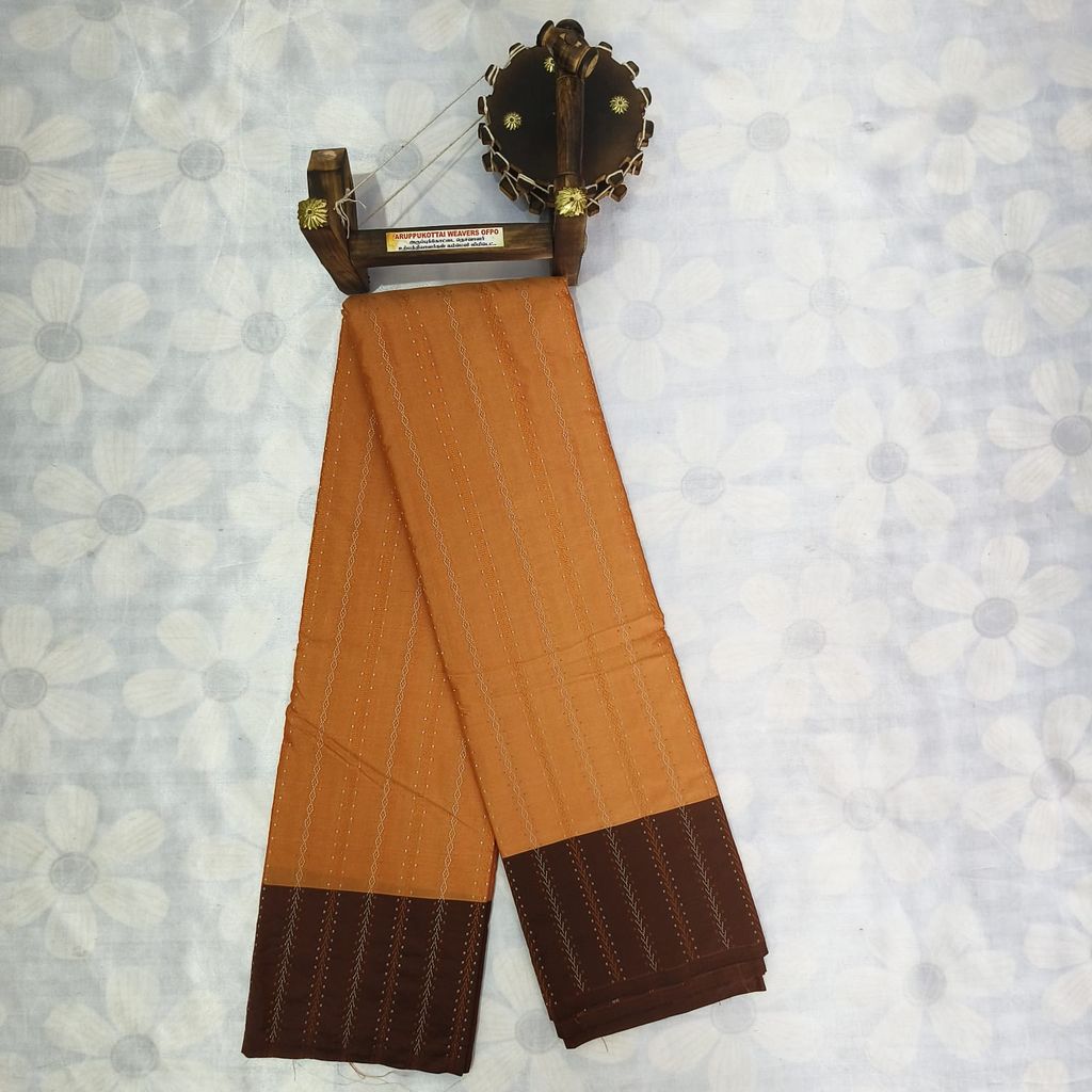 Aarani Silk Saree with Blouse - Orange