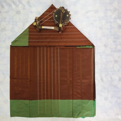 Aarani Silk Saree with Blouse - Brown