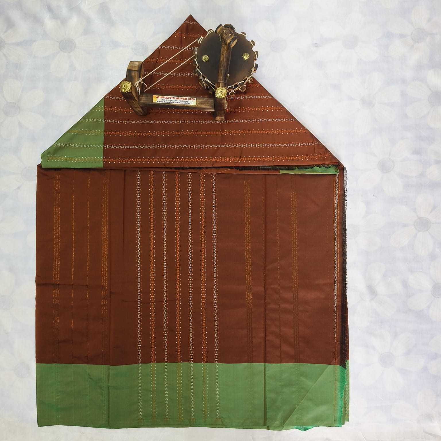 Aarani Silk Saree with Blouse - Brown