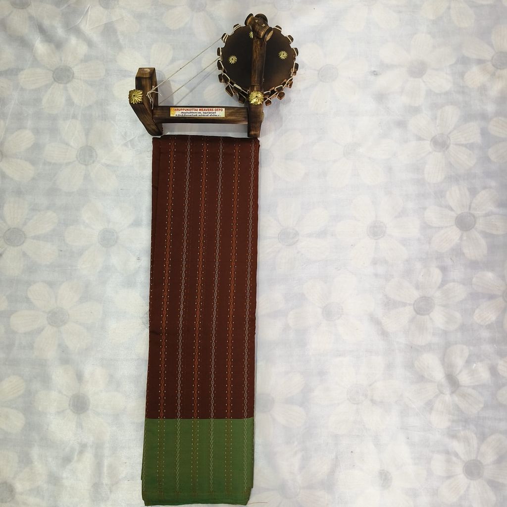 Aarani Silk Saree with Blouse - Brown