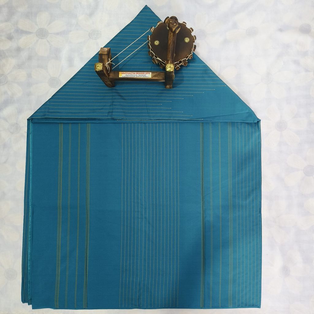 Aarani Silk Saree with Blouse - Sky Blue