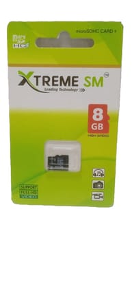 XTREME SM 8GB MicroSDHC Memory Card - High Speed