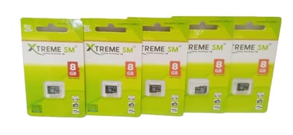 XTREME SM 8GB MicroSDHC Memory Card - High Speed