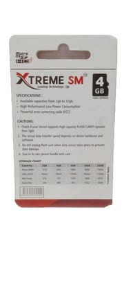 XTREME SM 4GB MicroSDHC Card - High-Speed Storage
