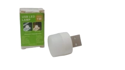 USB LED Lamp - 1W Energy-Efficient, White & Warm Light