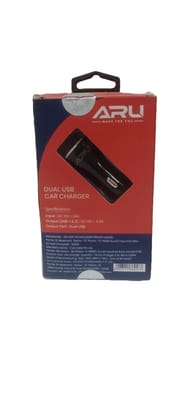 ARU ACC-21 Dual USB Car Charger - Fast Charging, Made in India