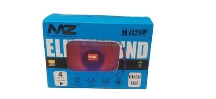 MZ M-412SP Bluetooth Speaker - Portable with Disco LED, 4 Hour Playtime