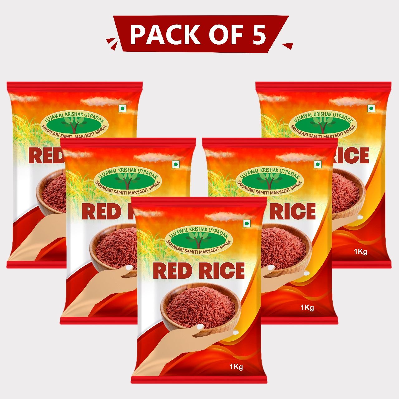 Red Rice (1 kg) pack of 5