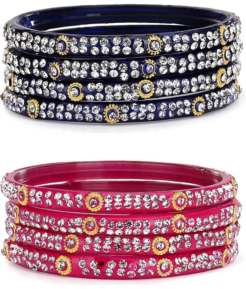 Somil Designer And Attractive Wedding Fancy Glass Bangle Set For Party, Marriage, Function And Daily Use