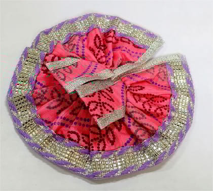 Pink Laddu Gopal Dress with Silver Embellishments