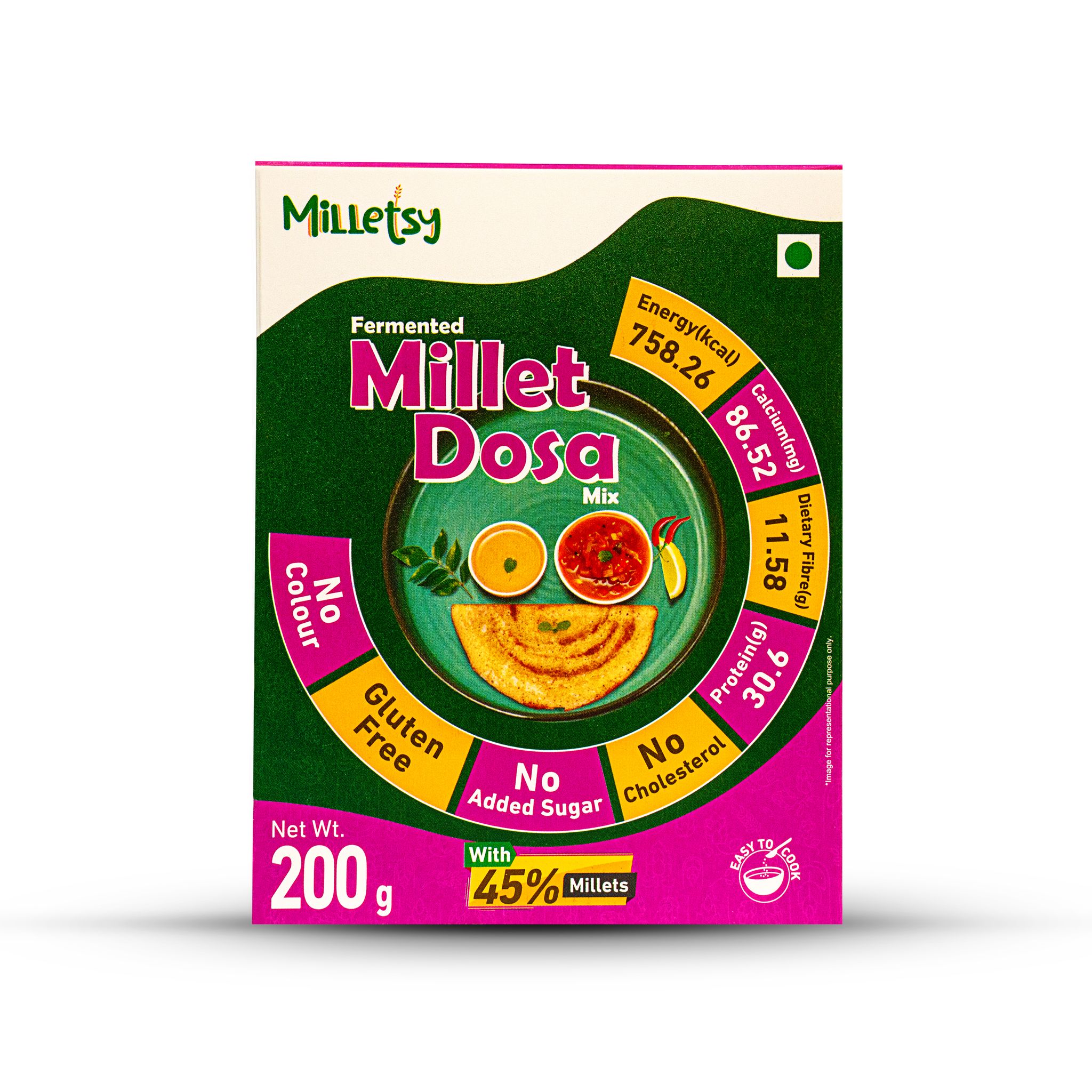 Milletsy Millet Dosa Instant Mix (Fermented)