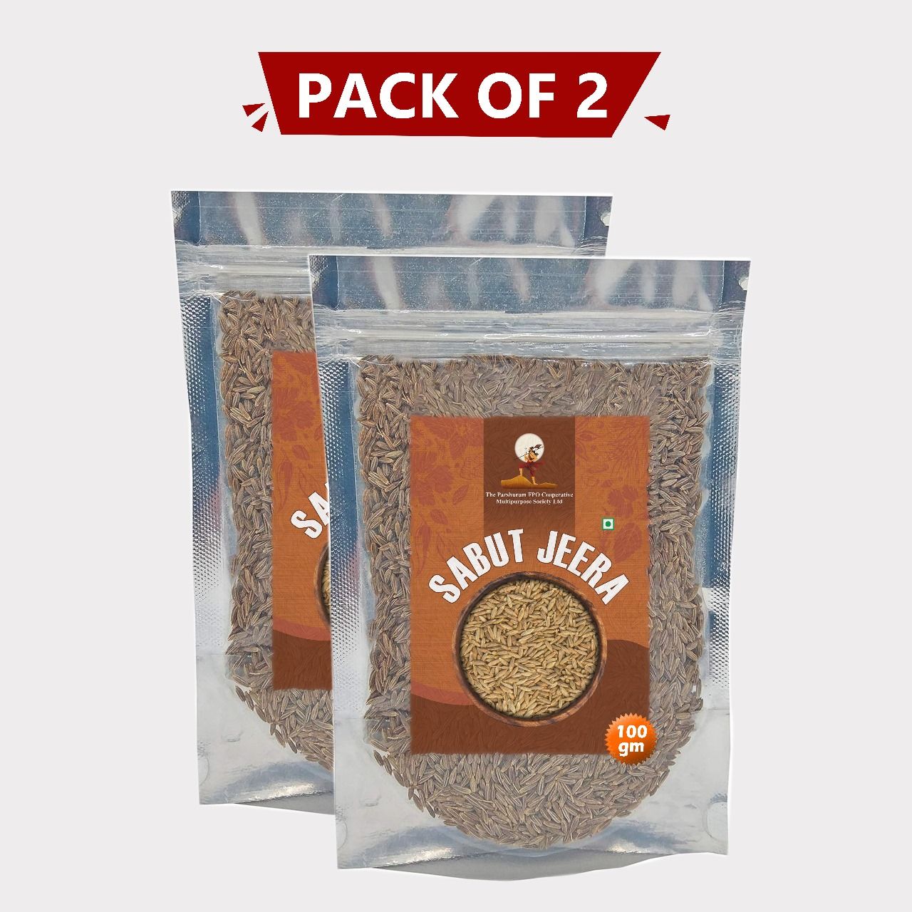 Sabut Jeera (Cumin), 100 gm pack of 2