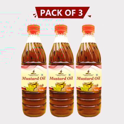 Mustard Oil (1 ltr), Pack of 3