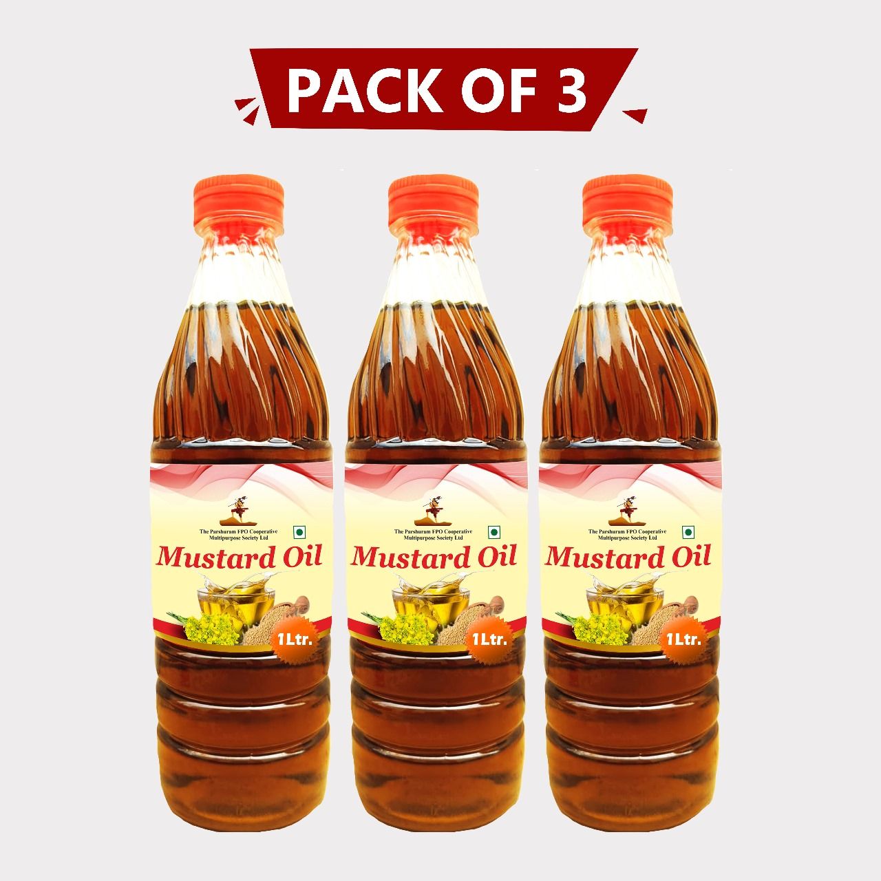 Mustard Oil (1 ltr), Pack of 3