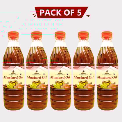 Mustard Oil (1 ltr), Pack of 5